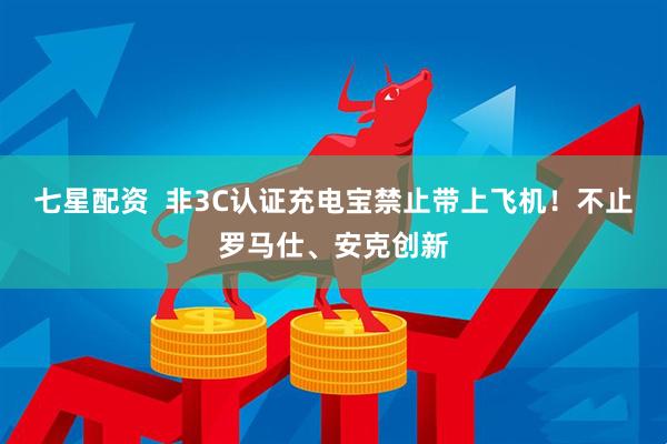七星配资  非3C认证充电宝禁止带上飞机！不止罗马仕、安克创新