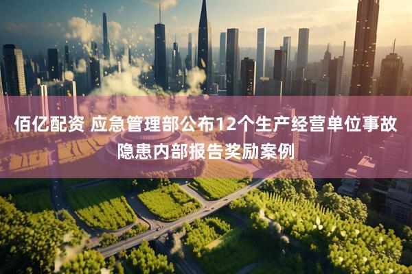 佰亿配资 应急管理部公布12个生产经营单位事故隐患内部报告奖励案例