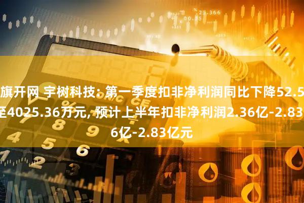 旗开网 宇树科技: 第一季度扣非净利润同比下降52.55%至4025.36万元, 预计上半年扣非净利润2.36亿-2.83亿元